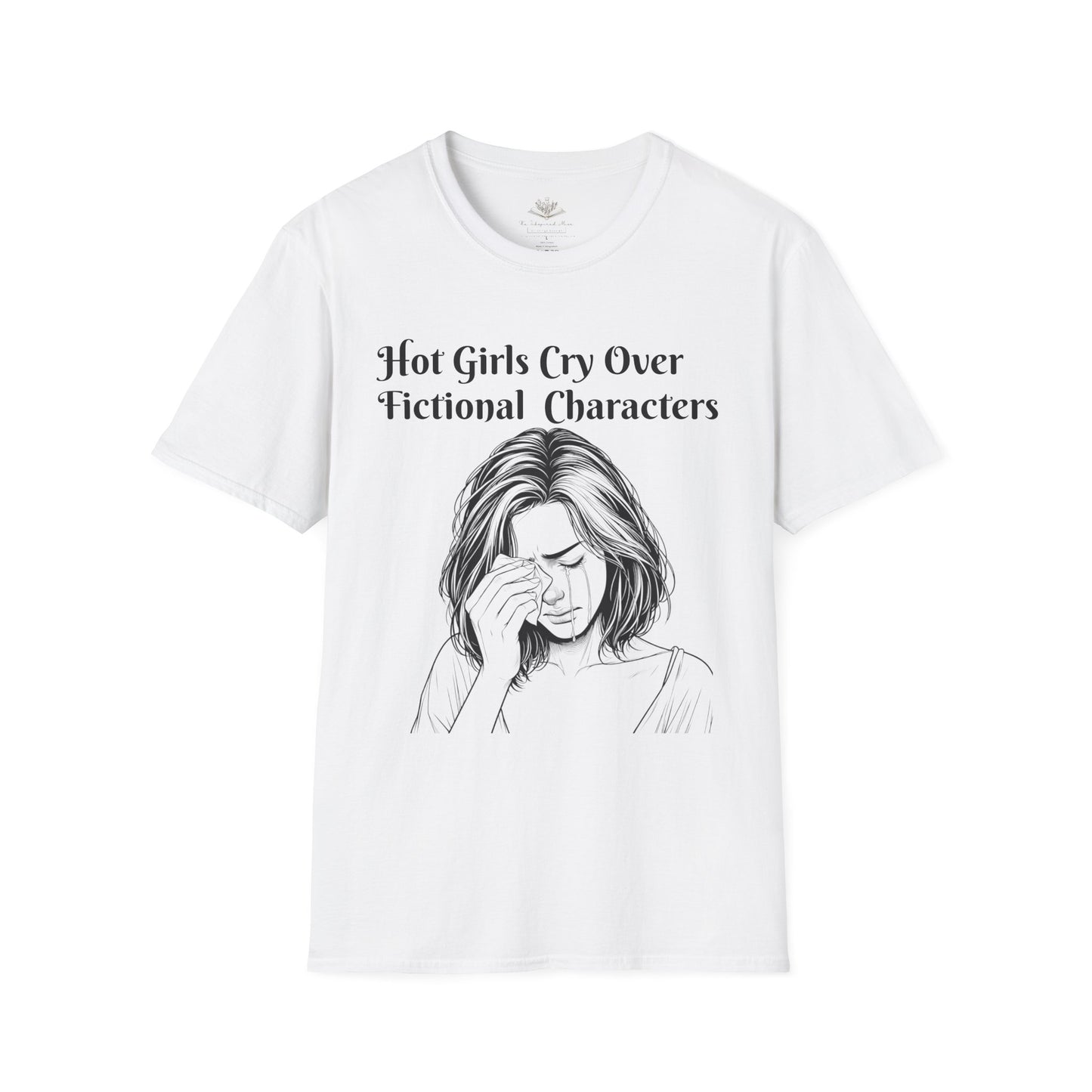 Hot Girls Cry Over Fictional Character T-Shirt, Softstyle Tee for Book Lovers, Cute Graphic Tee, Gift for Readers, Casual Statement Shirt, Perfect for [...]