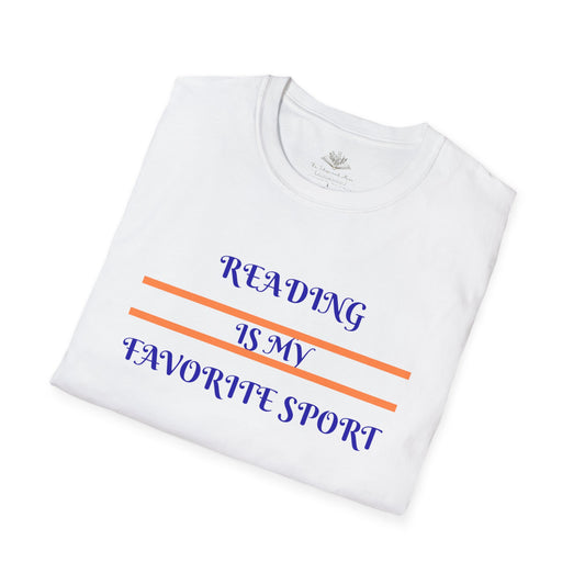 Reading is My Favorite Sport T-Shirt, Unisex Tee for Book Lovers, Gift for Readers and Students, Cute Literary Apparel
