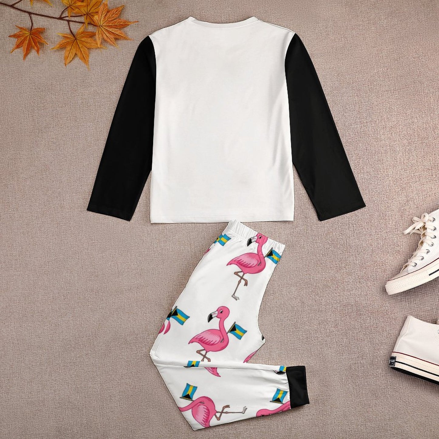 TropiKulture Flamingo Print Long Sleeve 2 Piece Set (Kids)