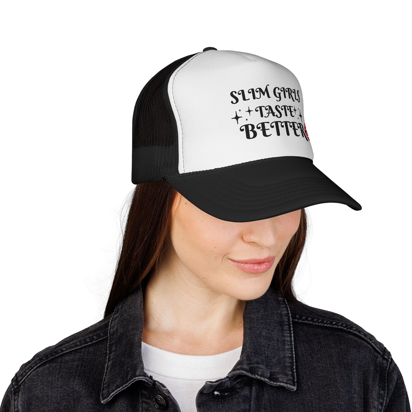 Trucker Cap - Slim Girls Taste Better, Trendy Hat Casual Wear