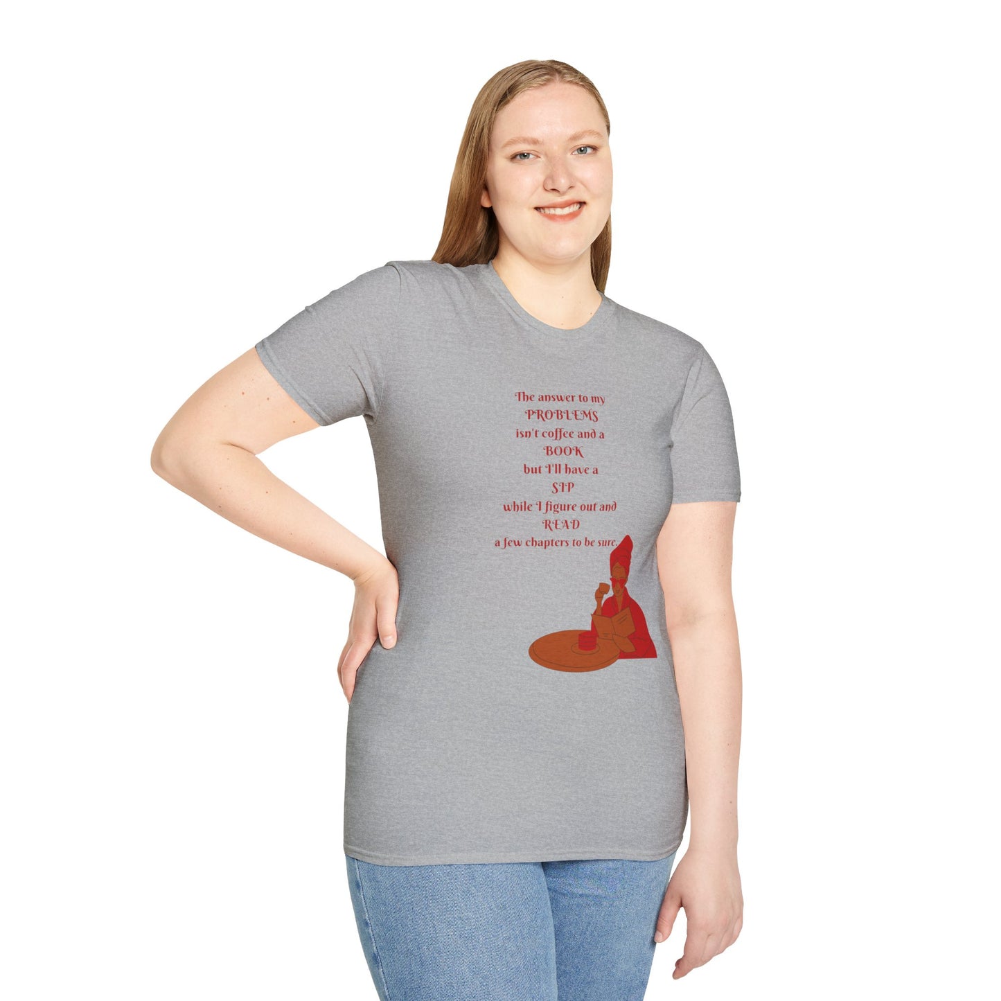 Mindful Reader Unisex Softstyle T-Shirt - Cozy Gift for Book Lovers, Relaxation Wear, Inspirational Apparel, Birthday Gift, Casual Tee