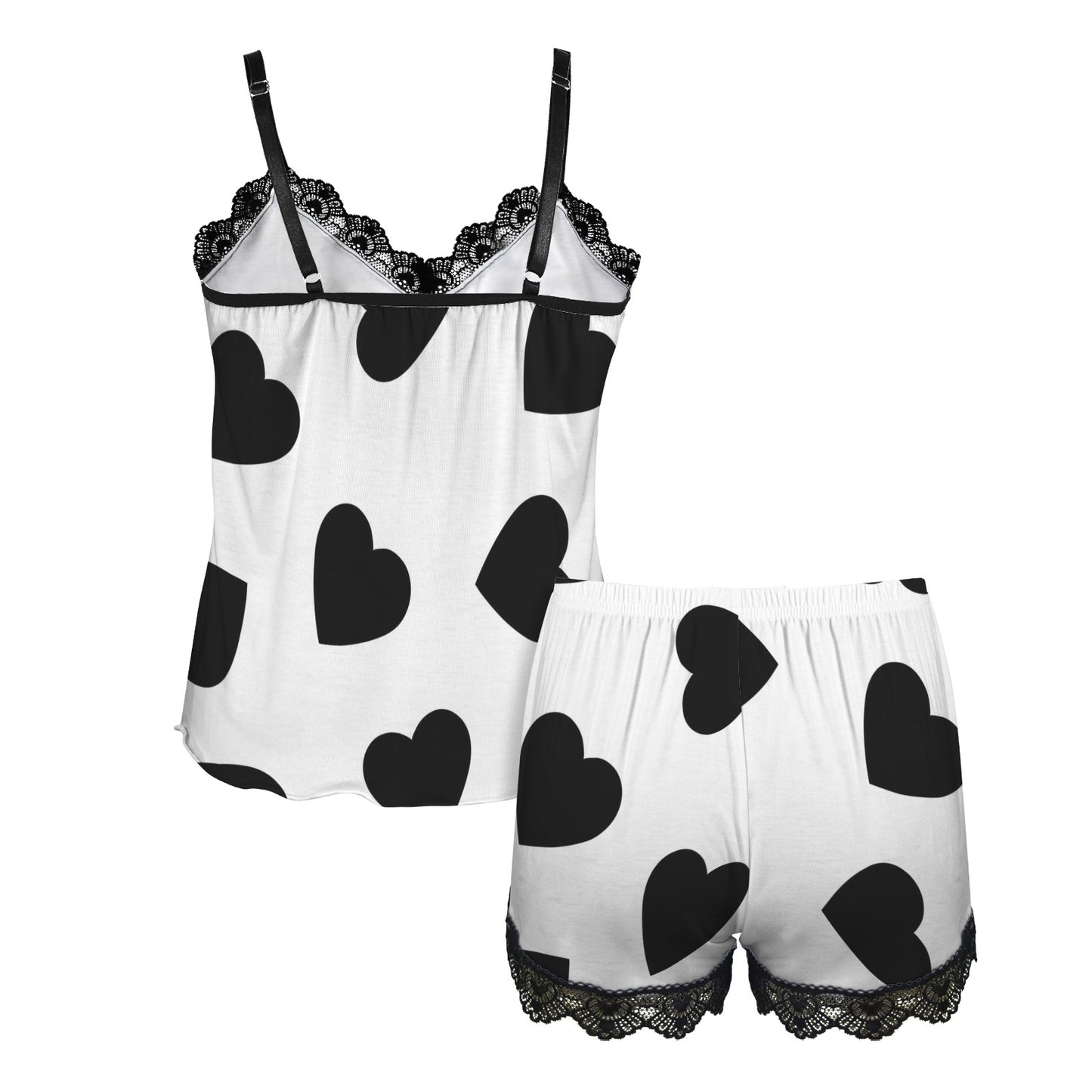 Sweet Heart Satin Set