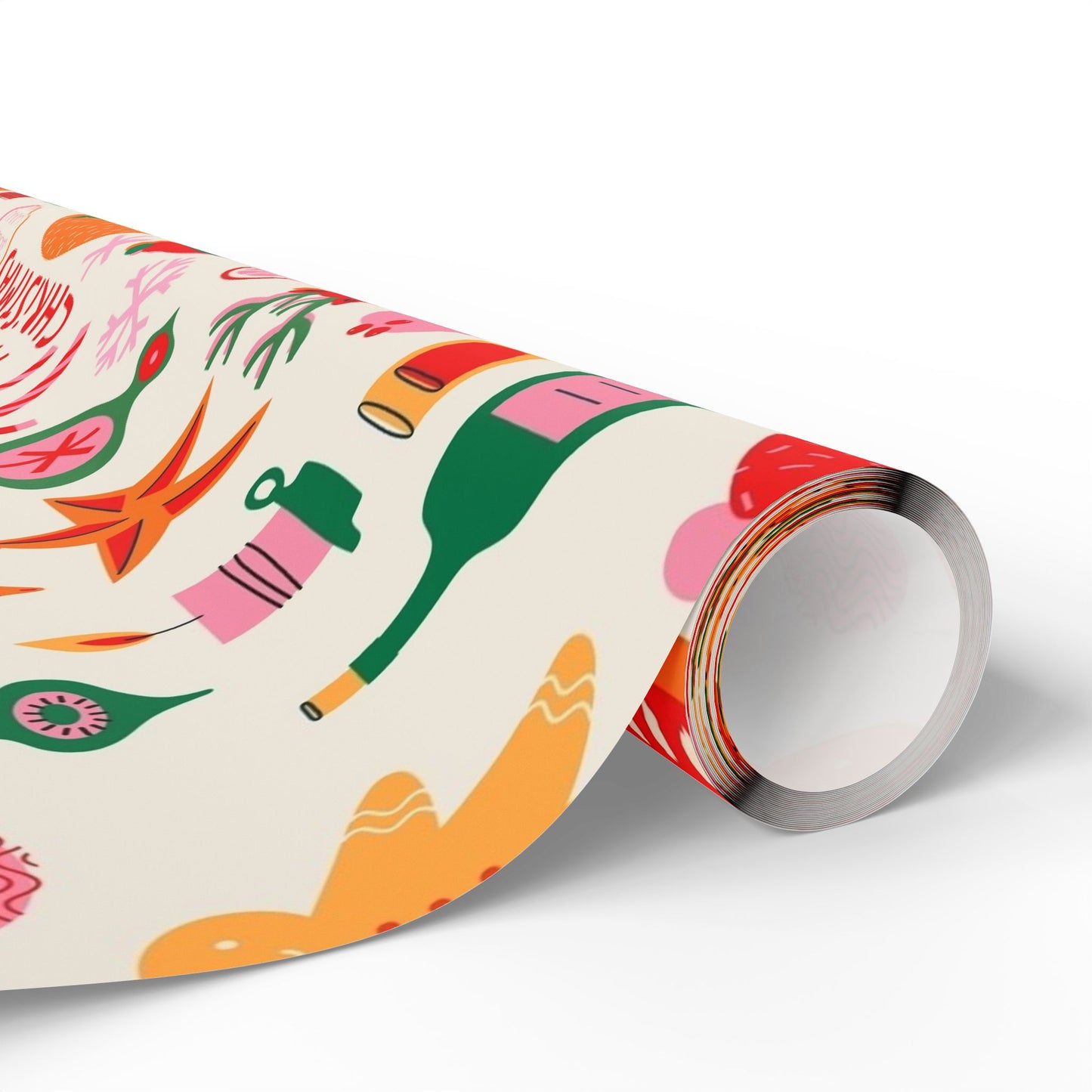 Holiday Cocktail Gift Wrap — Festive Drink & Cheers Wrapping Paper Roll