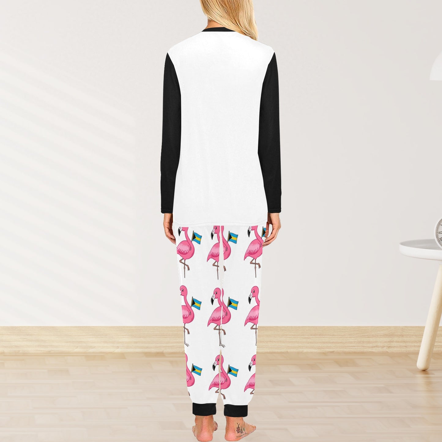 TropiKulture Flamingo Print 2 Piece Long Sleeve Set.