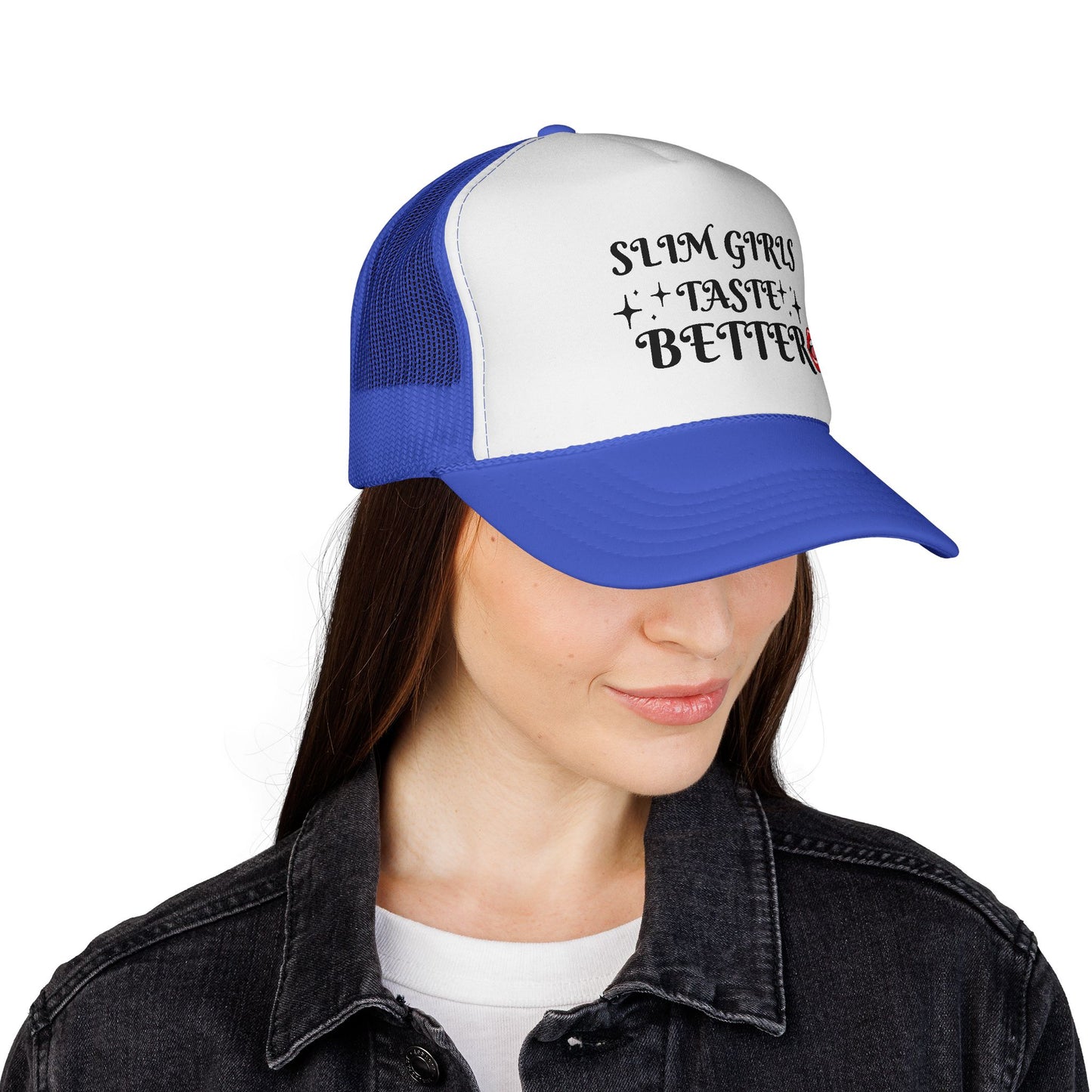 Trucker Cap - Slim Girls Taste Better, Trendy Hat Casual Wear
