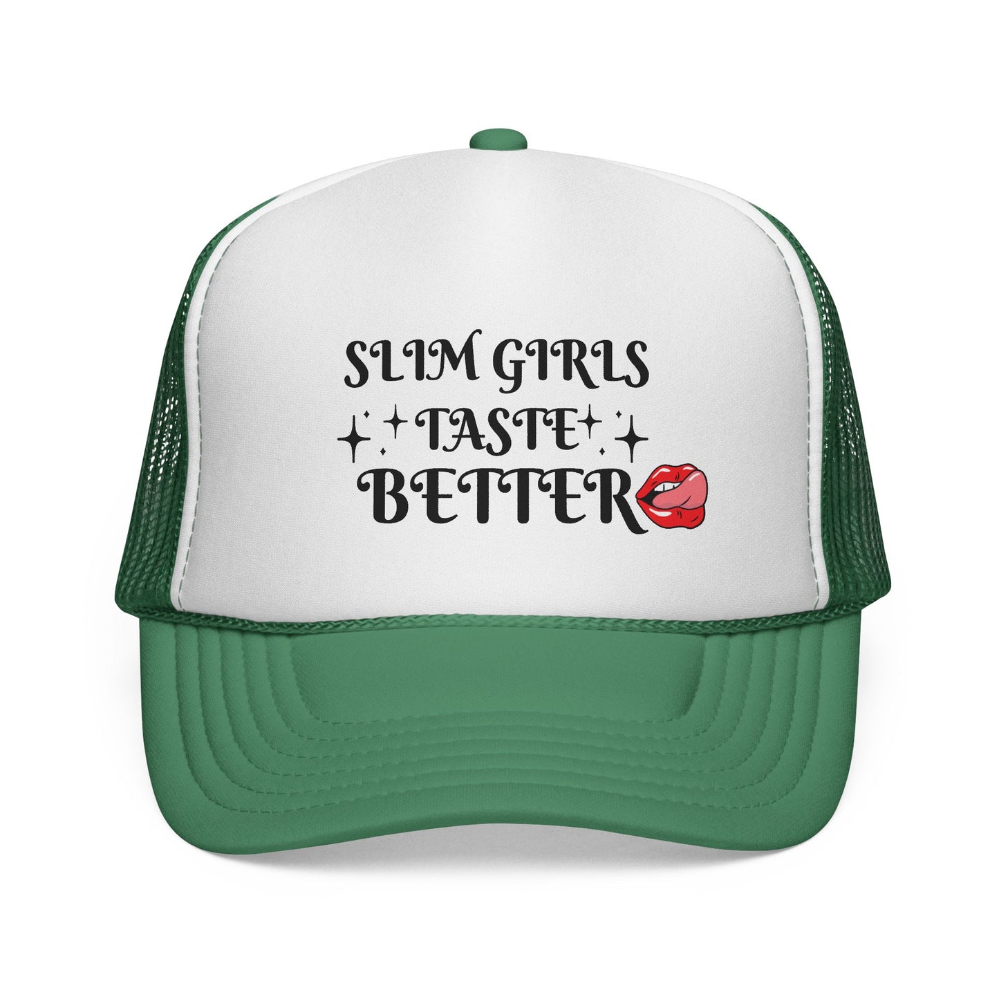 Trucker Cap - Slim Girls Taste Better, Trendy Hat Casual Wear