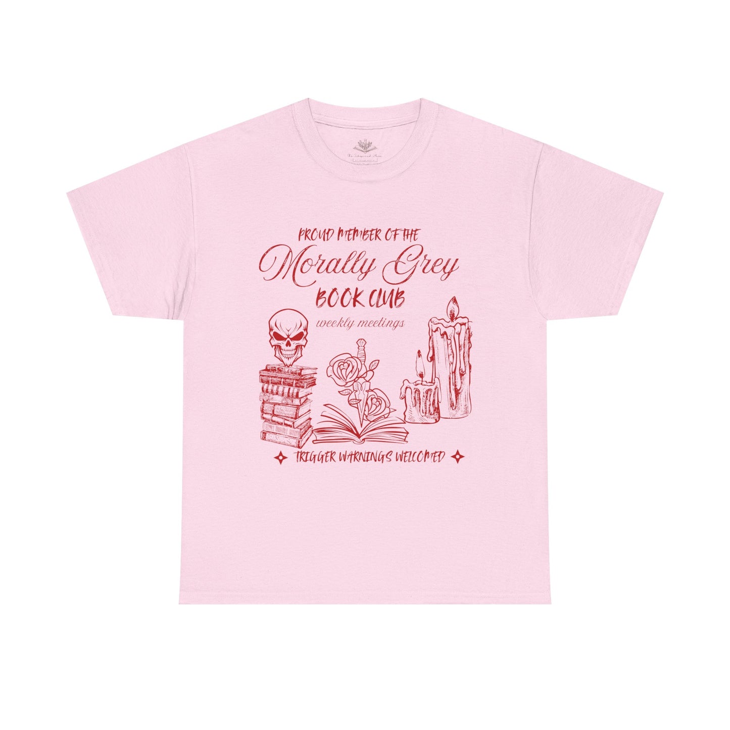 Proud Member of the Morally Grey Book Club Unisex Heavy Cotton Tee - Perfect for Book Lovers, Book Club Gifts, Cozy Reading, Literary Events, Quirky Style