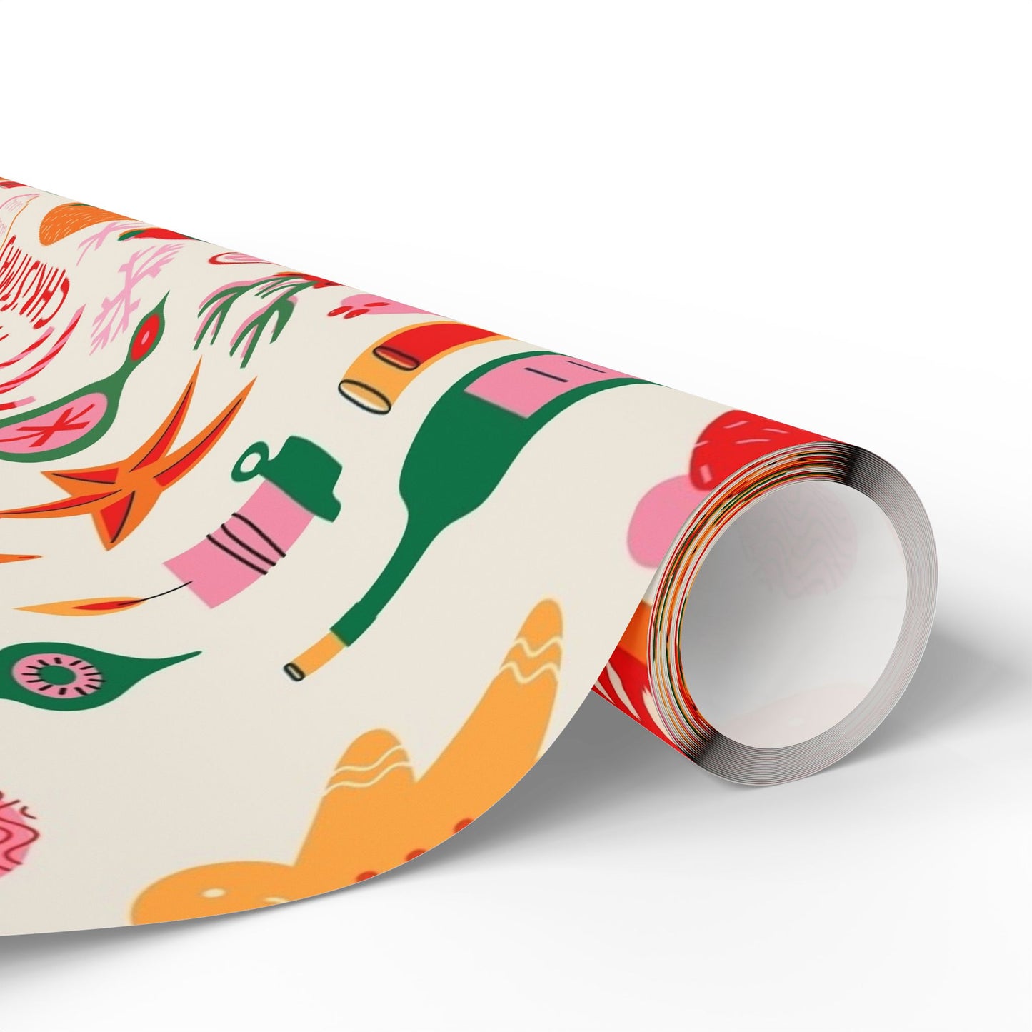 Holiday Cocktail Gift Wrap — Festive Drink & Cheers Wrapping Paper Roll