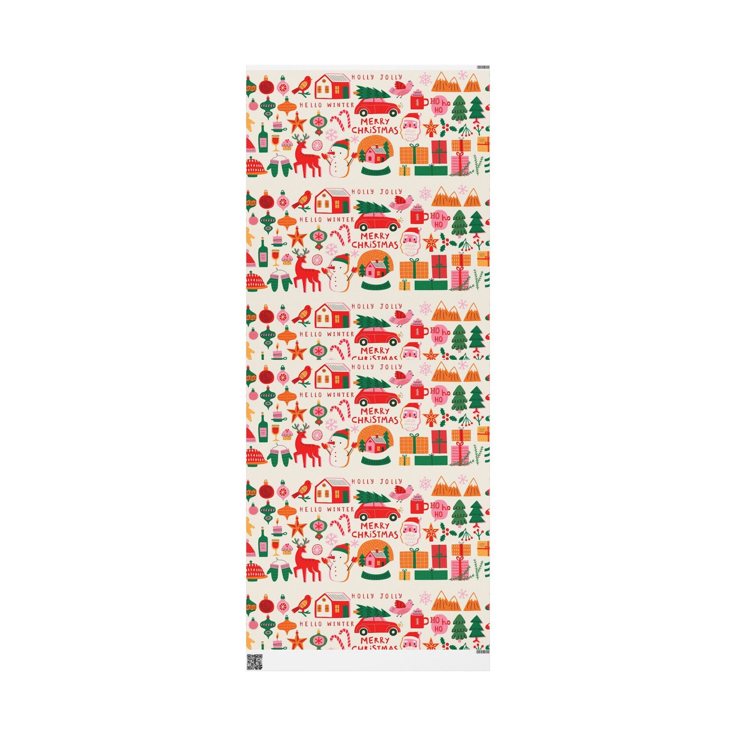 Holiday Cocktail Gift Wrap — Festive Drink & Cheers Wrapping Paper Roll