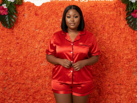 2Piece Satin Shorts Set