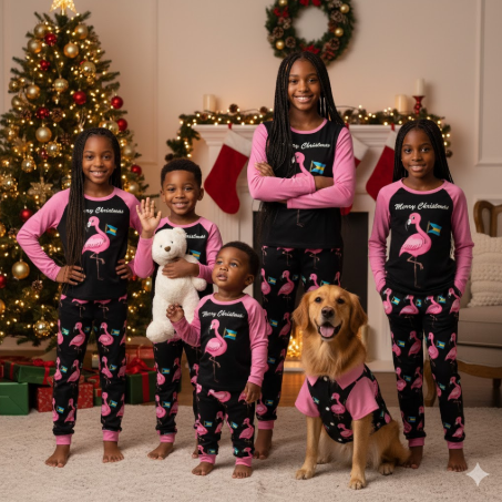 TropiKulture Flamingo Print 2 Piece Set (Kids)