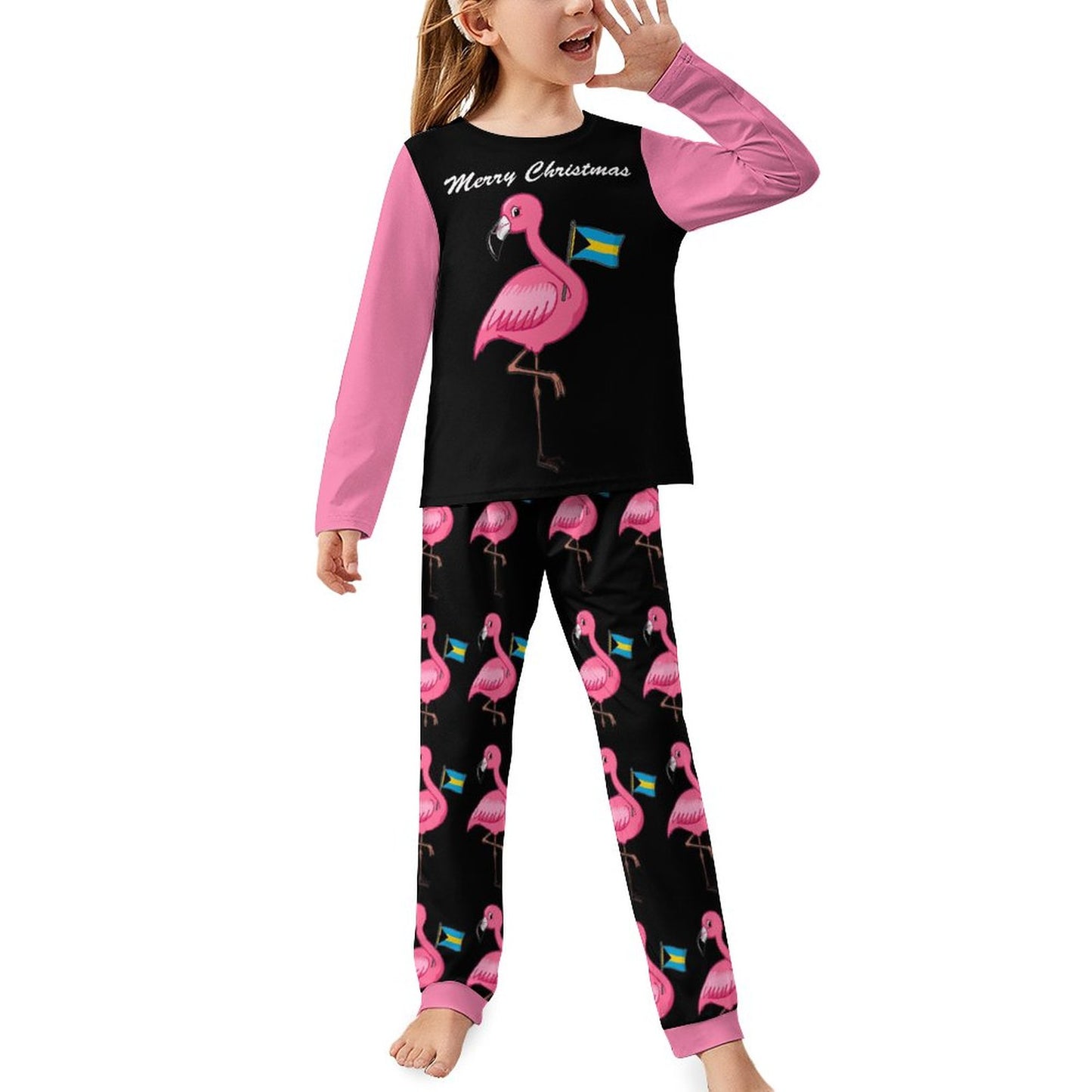 TropiKulture Flamingo Print 2 Piece Set (Kids)