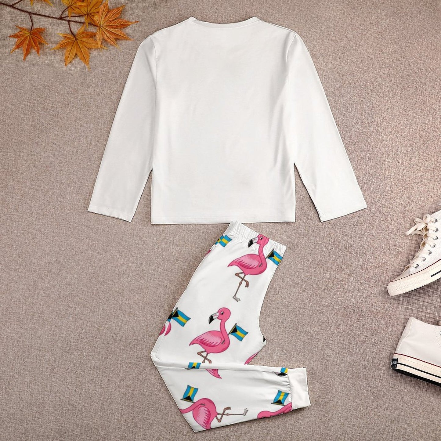 TropiKulture Flamingo Print Long Sleeve 2 Piece Set (Kids)