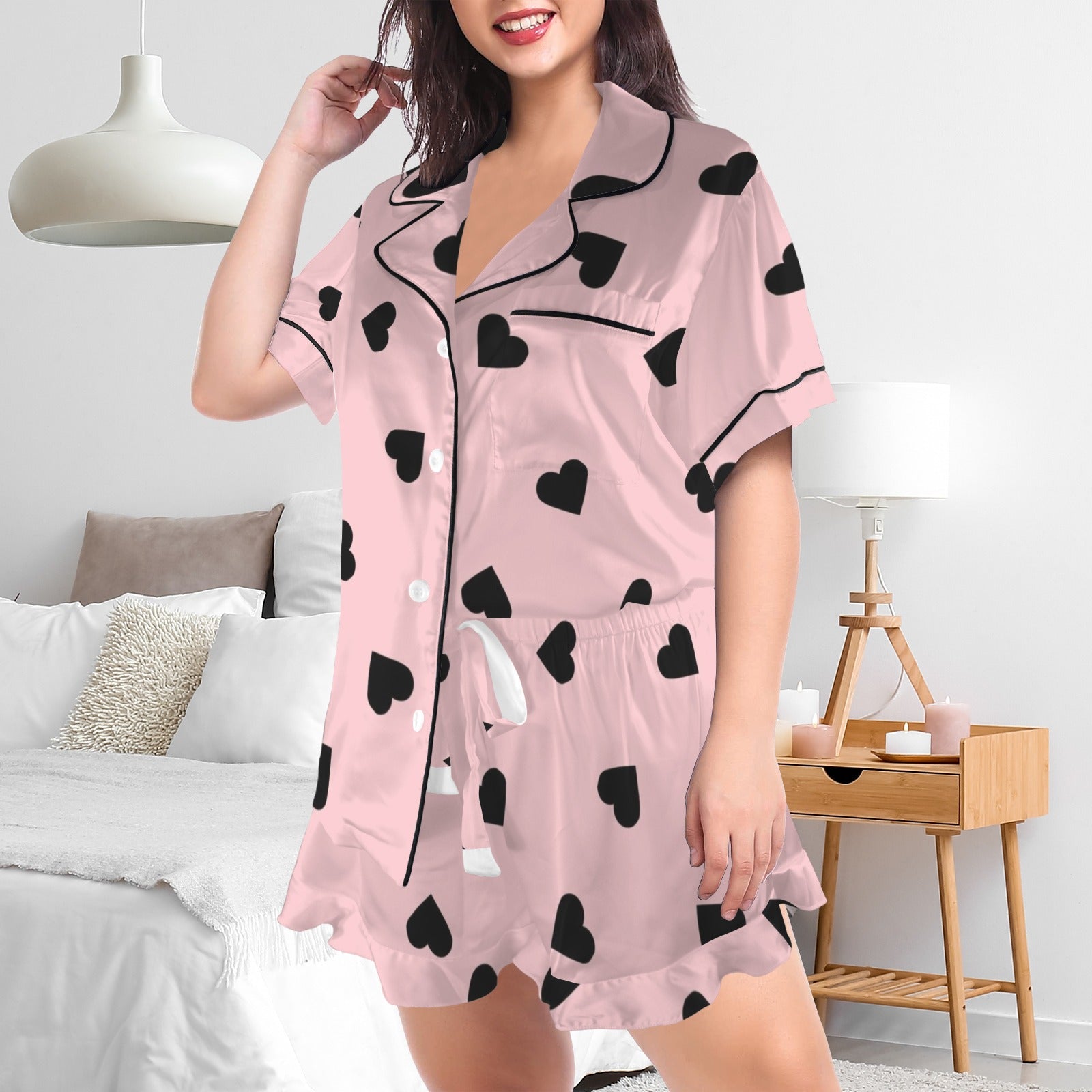 Lovergirl Luxe Satin Set (Pink)