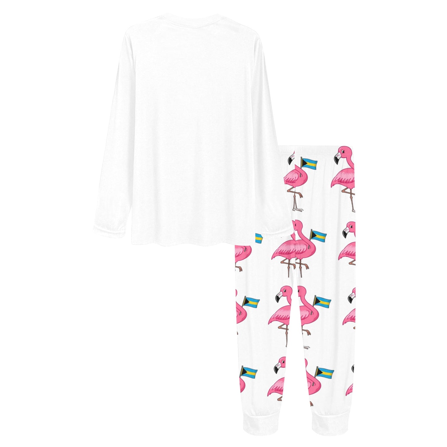 TropiKulture Flamingo Print 2 Piece Long Sleeve Set.