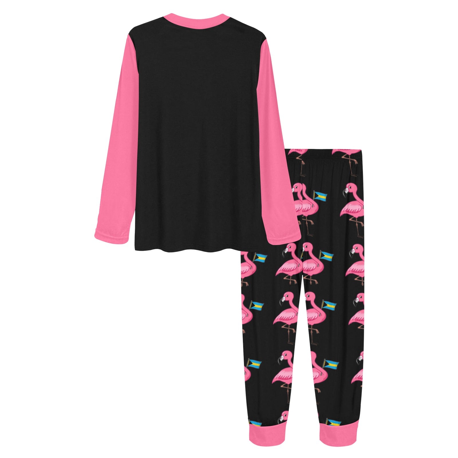 TropiKulture Flamingo Print 2 Piece Long Sleeve Set